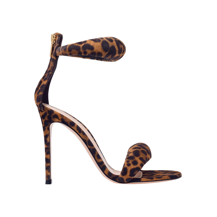 KAFIN Printed Ankle Strap Stiletto High Heel Sandals - 9.5cm