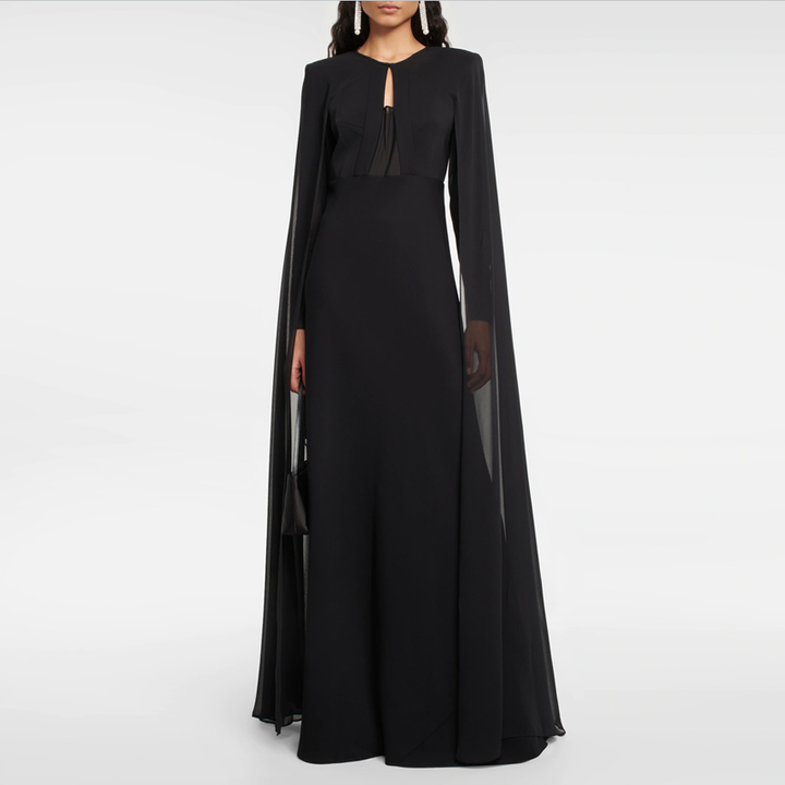 KATUM Cape Evening Dress Gown