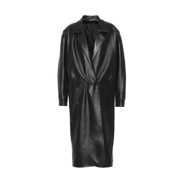 KAYSE Leather Maxi Trench Coat