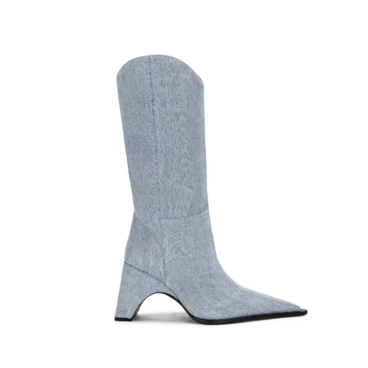 KEHIO Denim Knee High Boots