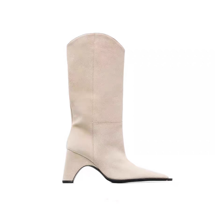 KEHIO Leather Knee High Boots