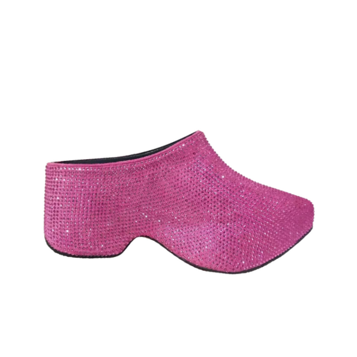 KEHUI Diamante Platform Mules Sandals