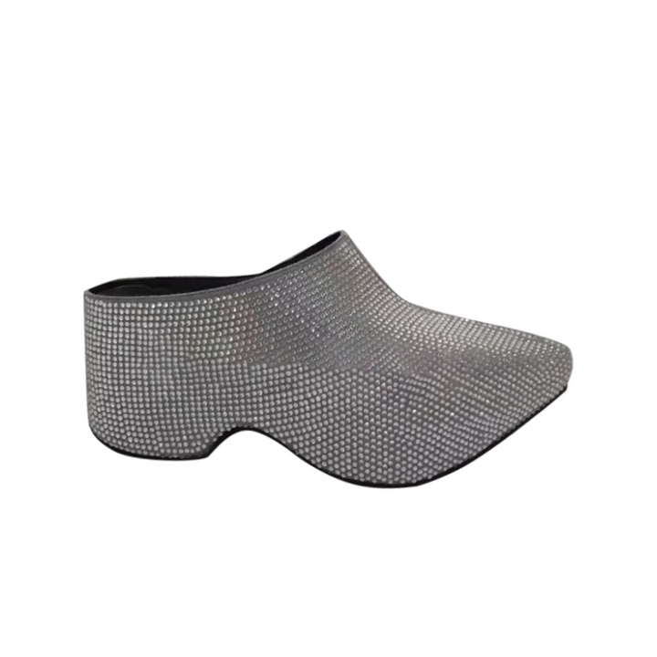 KEHUI Diamante Platform Mules Sandals