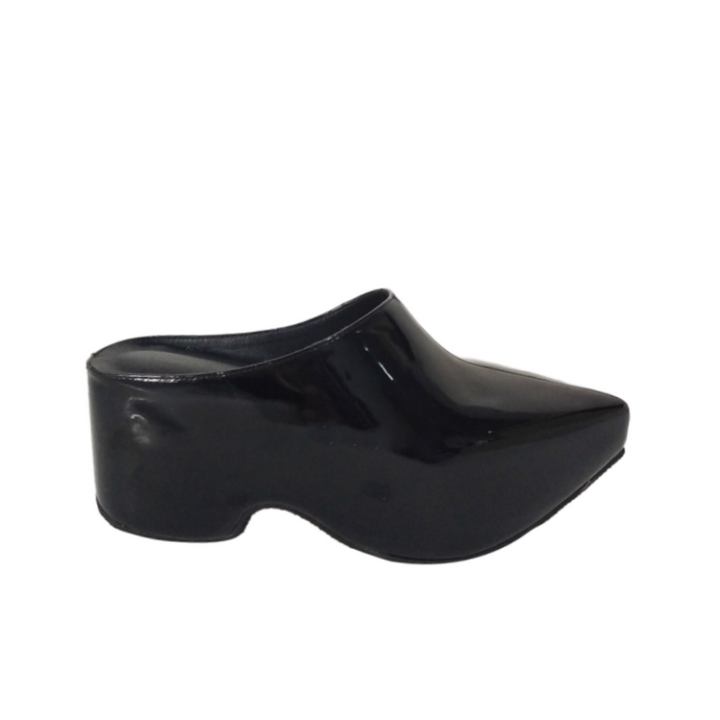 KEHUI Patent Leather Platform Mules Sandals