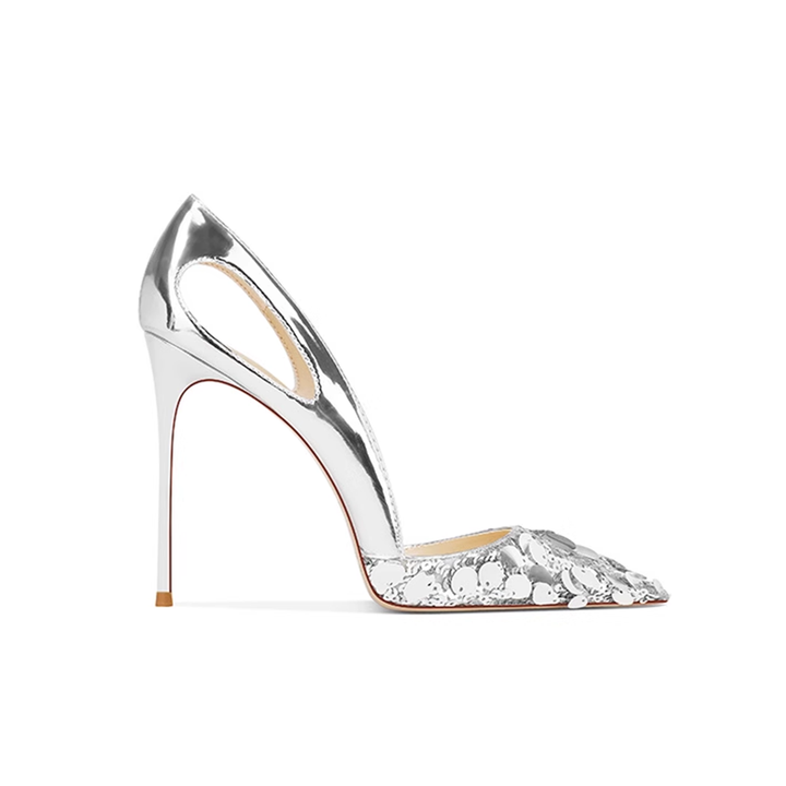 KEMJA Sequinned Cut Out High Heel Pumps - 10cm