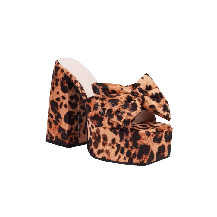 KENUI Bow Platform Mules Sandals