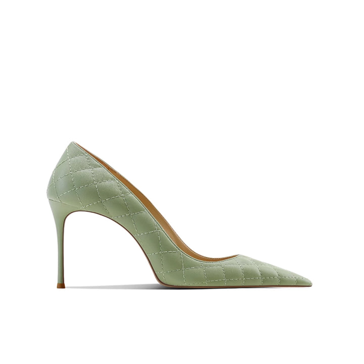 KIAZA Quilted Mid Heel Pumps - 6cm