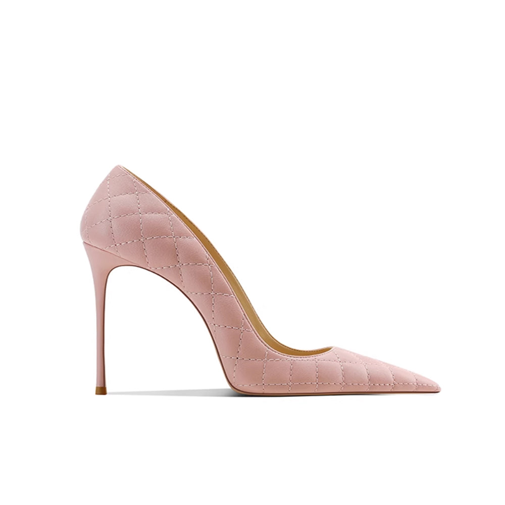 KIAZA Quilted Mid Heel Pumps - 8cm