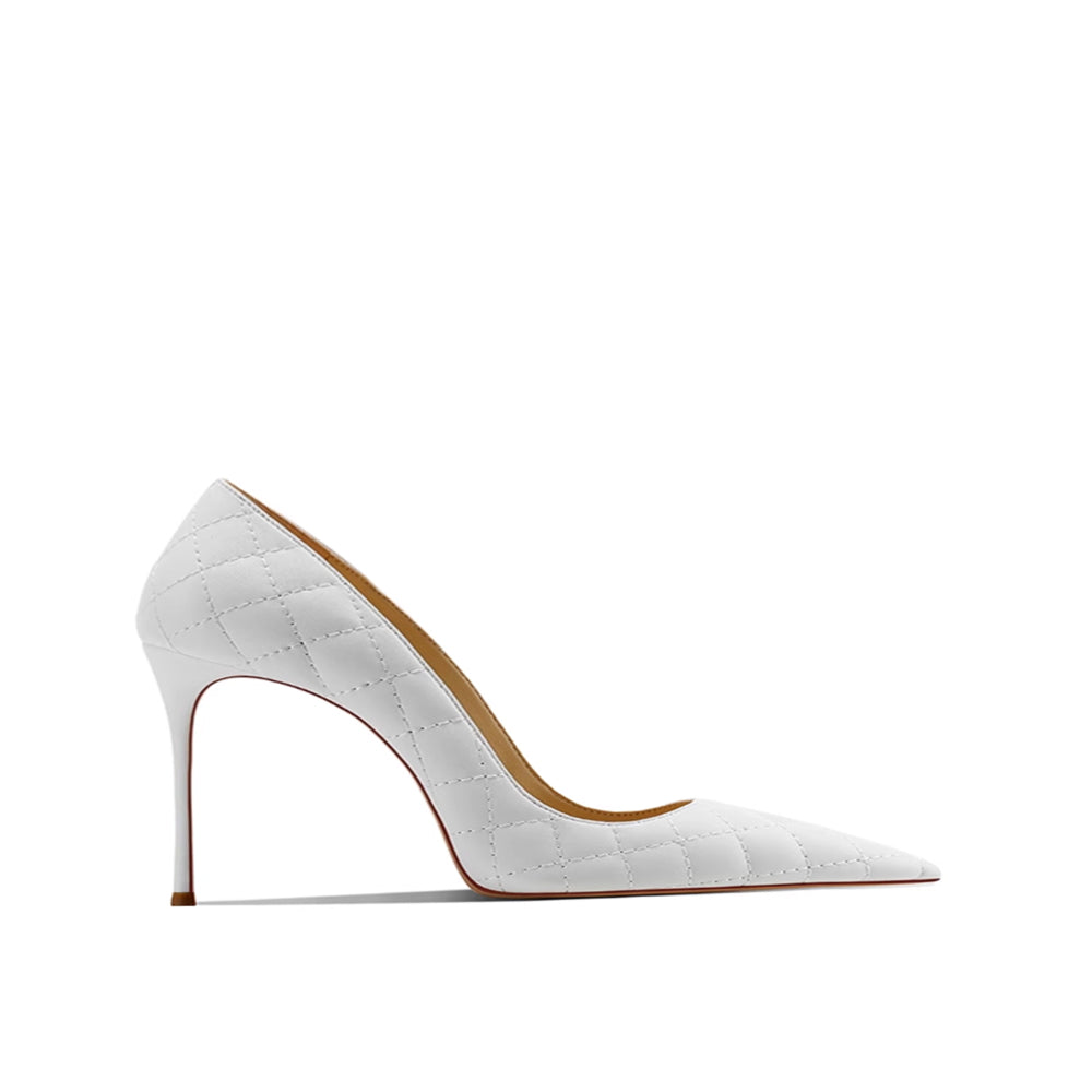 KIAZA Quilted Mid Heel Pumps - 6cm