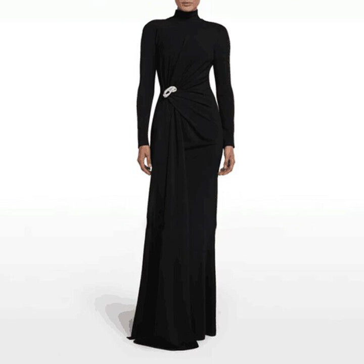 LATTI Diamante Fold Detailed Evening Dress Gown