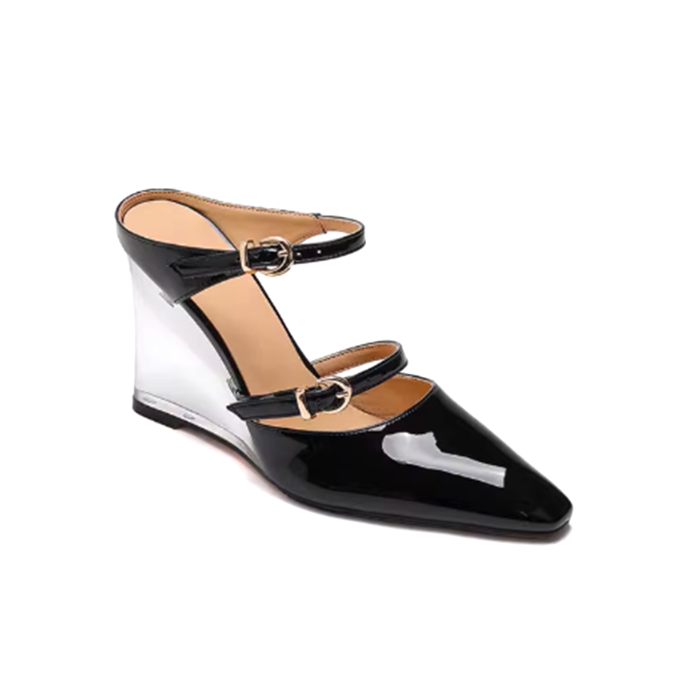 LEVUT Wedged Heel Mules Sandals