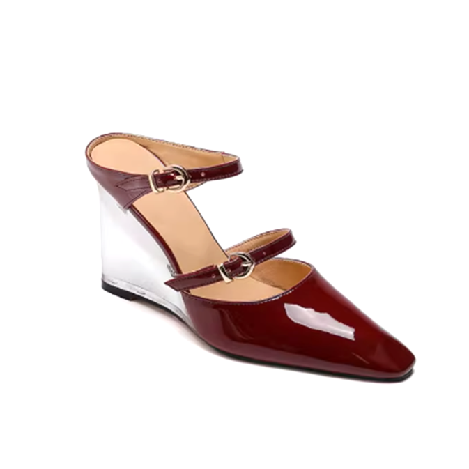 LEVUT Wedged Heel Mules Sandals