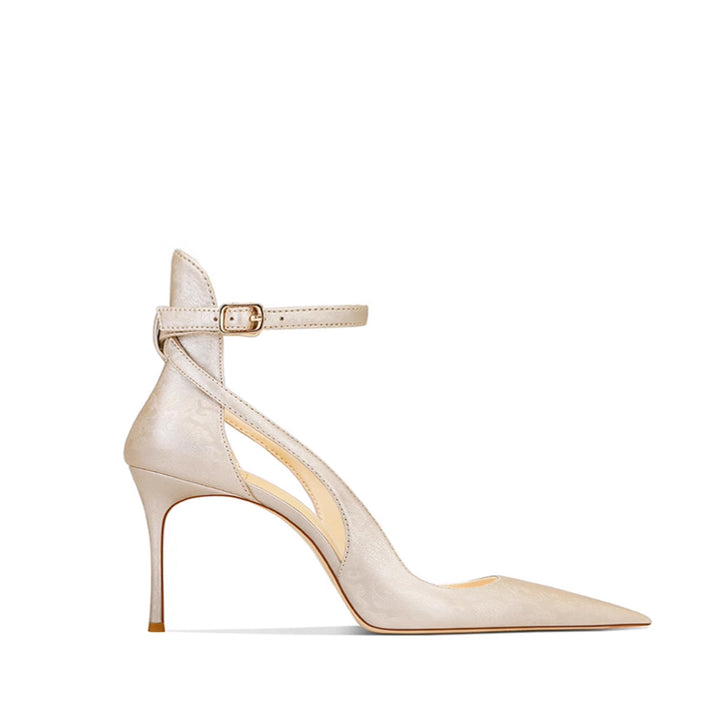 LOVRE Cut Out Mid Heel Sandals - 6cm