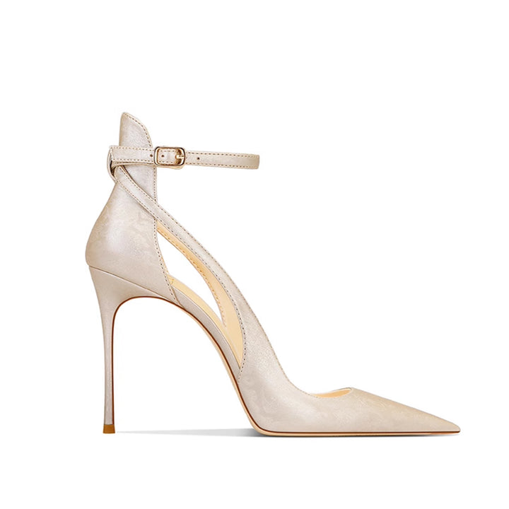 LOVRE Cut Out Mid Heel Sandals - 8cm