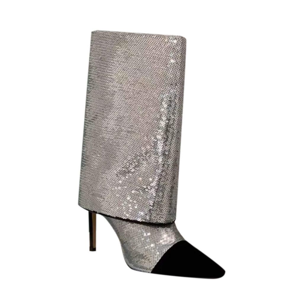 LUJEA Sequinned Knee High Boots