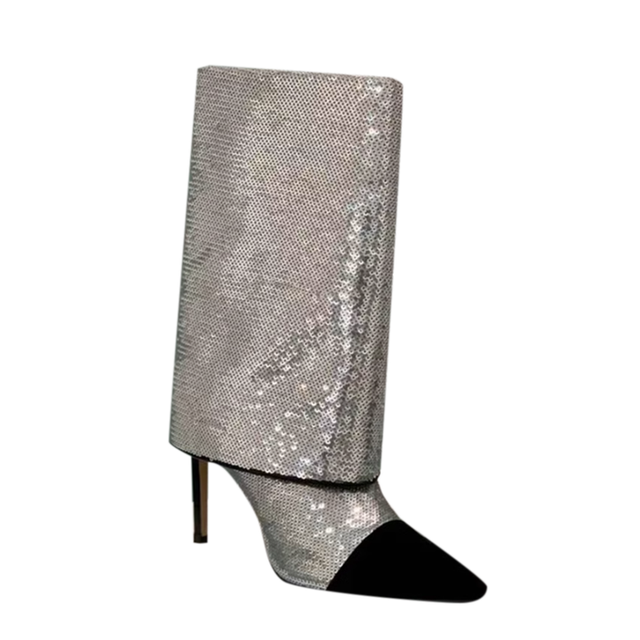 LUJEA Sequinned Knee High Boots