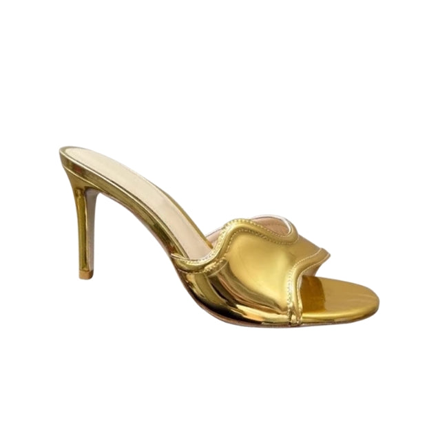 MAVRU Patent Leather Mules Sandals