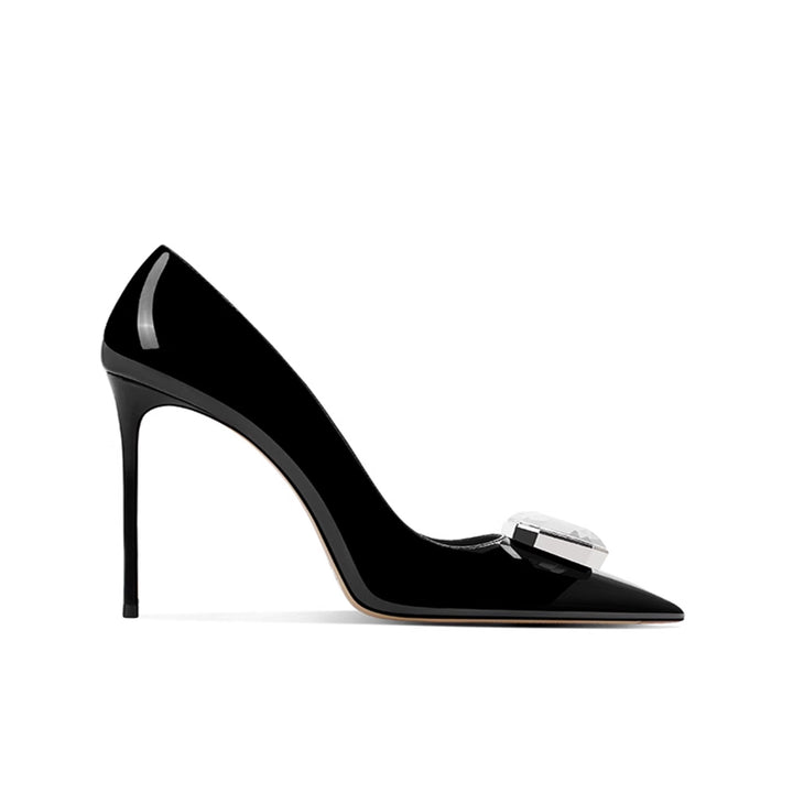 MEKOR Diamante Mid Heel Pumps - 8cm