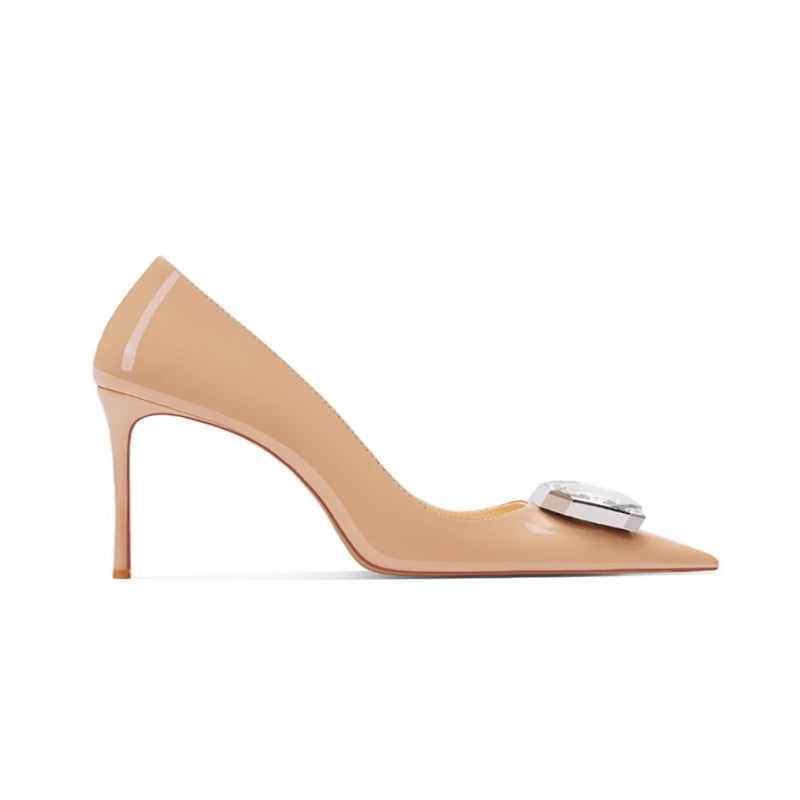 MEKOR Diamante Mid Heel Pumps - 6cm