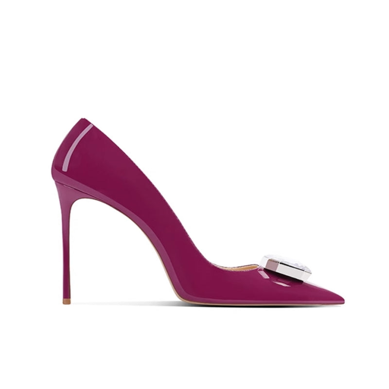 MEKOR Diamante Mid Heel Pumps - 8cm