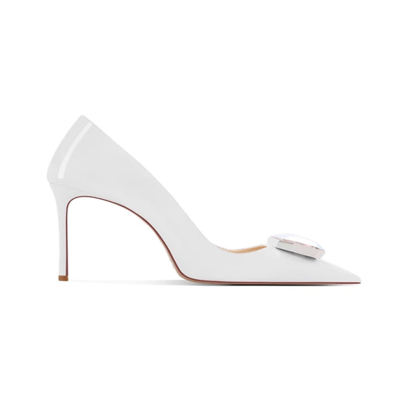 MEKOR Diamante Mid Heel Pumps - 6cm