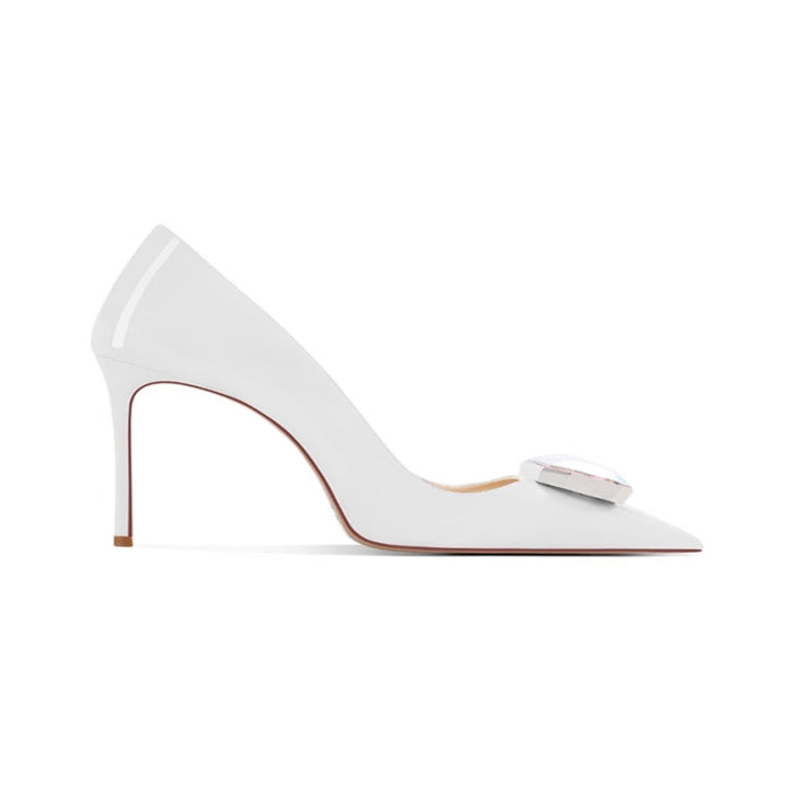 MEKOR Diamante Mid Heel Pumps - 6cm