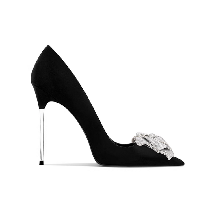 MELLA Diamante Flower High Heel Pumps - 10cm