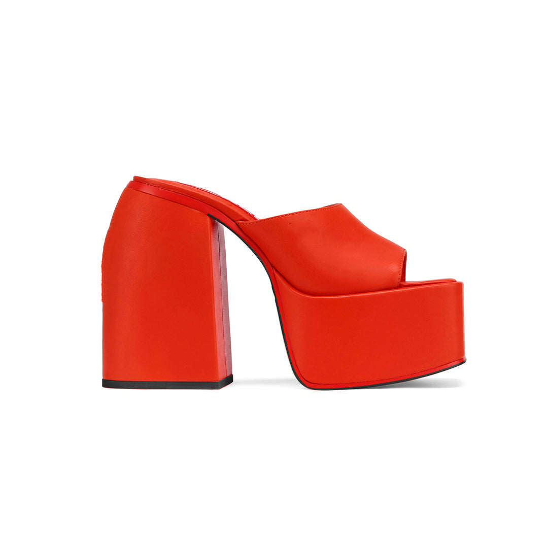 MOCRE Block Heel Platform Mules Sandals