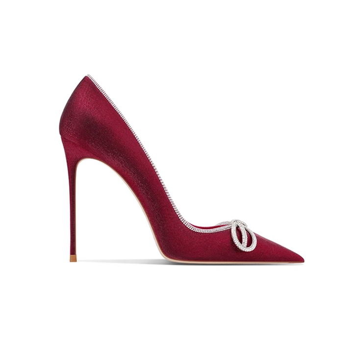 MOIGA Diamante Bow High Heel Pumps - 10cm
