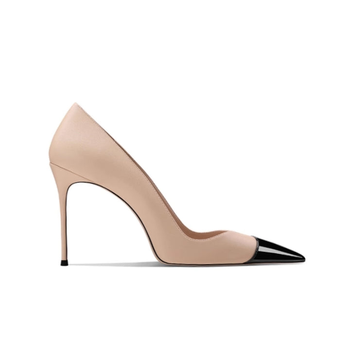 MOREY Bi-Color Mid Heel Pumps - 6cm