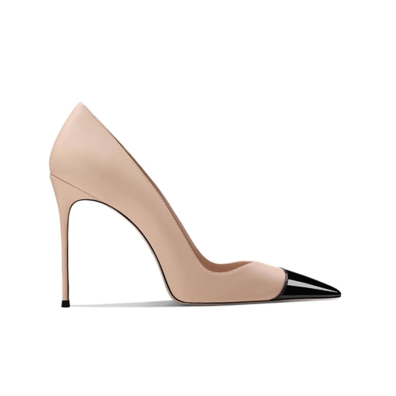 MOREY Bi-Color Mid Heel Pumps - 8cm