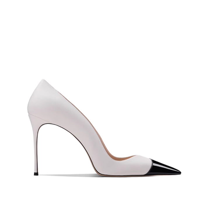 MOREY Bi-Color Mid Heel Pumps - 6cm