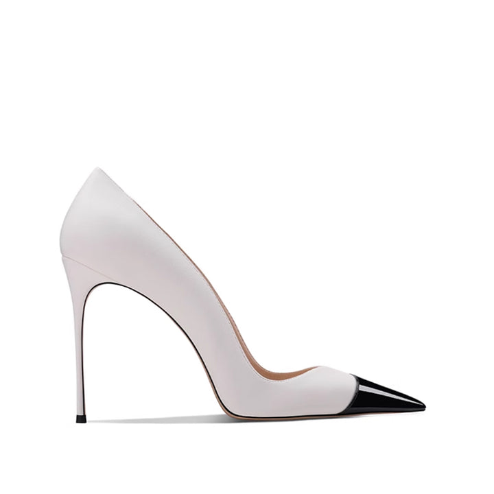 MOREY Bi-Color Mid Heel Pumps - 8cm