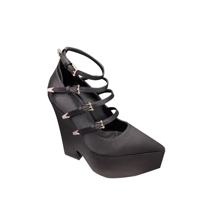 NAHRU Buckled Platform Sandals