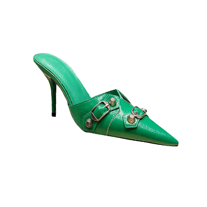 NAISA Studded Mules Sandals - 9cm