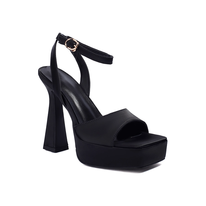 NAVCO Ankle Strap Satin Platform Sandals