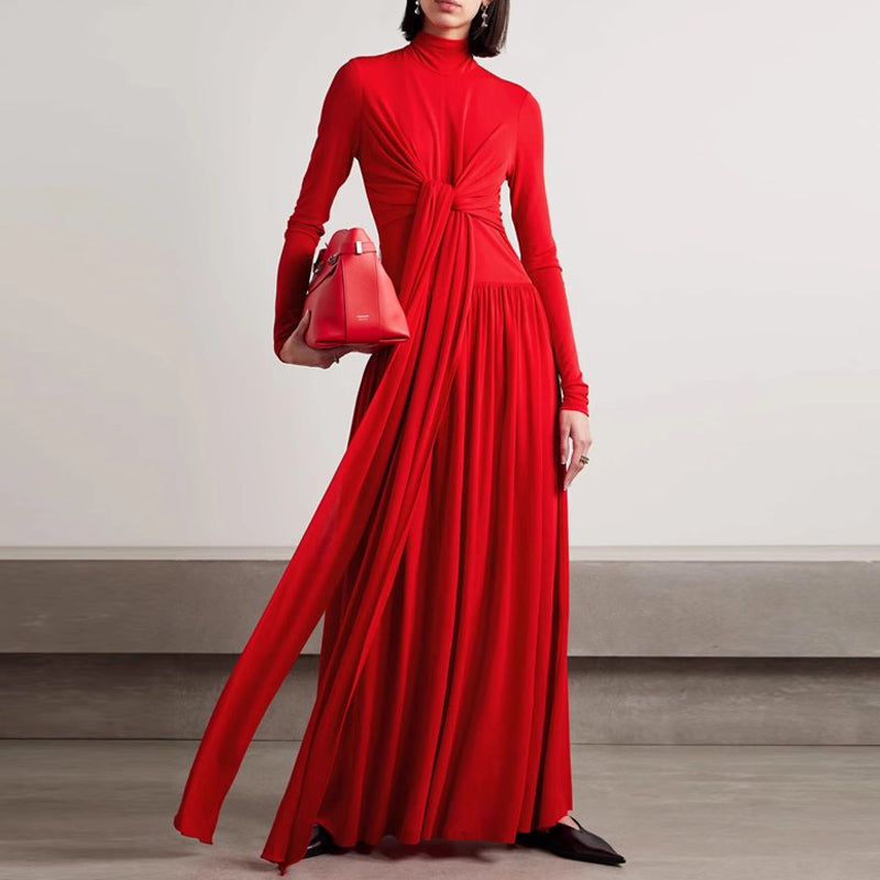 lace dress dress 3/4 Sleeves Floor Length Lace Dress 7774 S / Navy main image 0