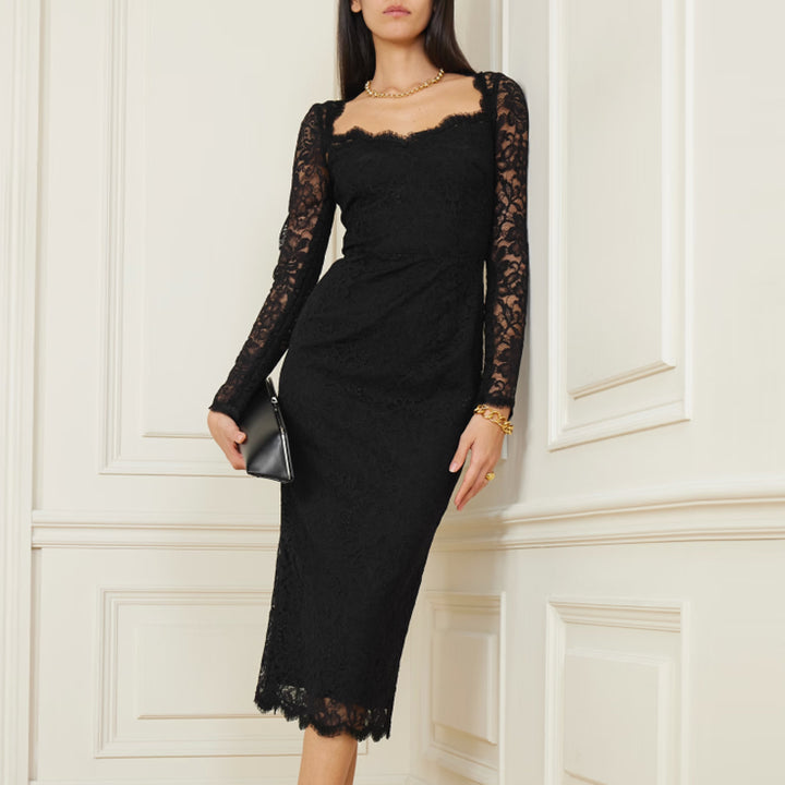 NEIVO Lace Knee High Evening Dress Gown