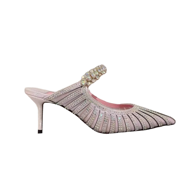 NEULE Diamante Mules Sandals - 6cm