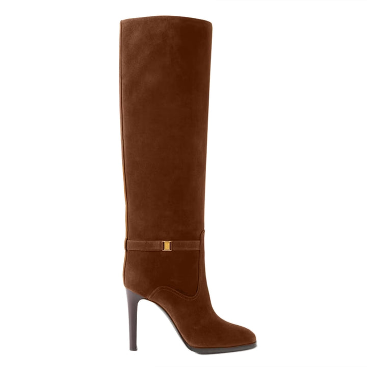 NEVKO Suede Stiletto High Heel Knee High Boots