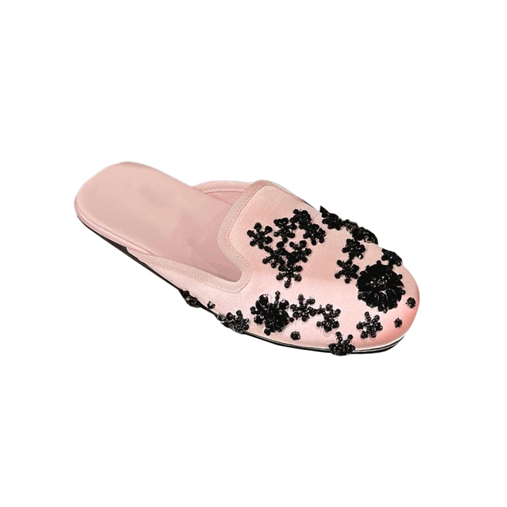 NUIDO Beaded Slippers Slides
