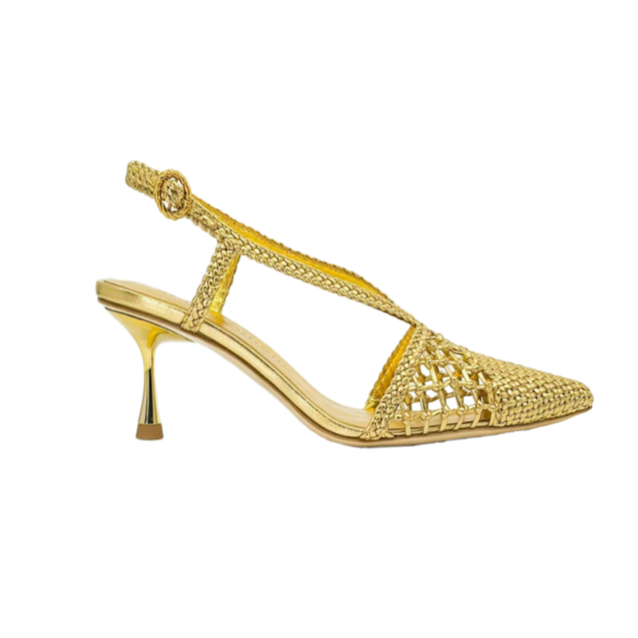 NULAI Cut Out Kitten Heel Sandals - 9.5cm