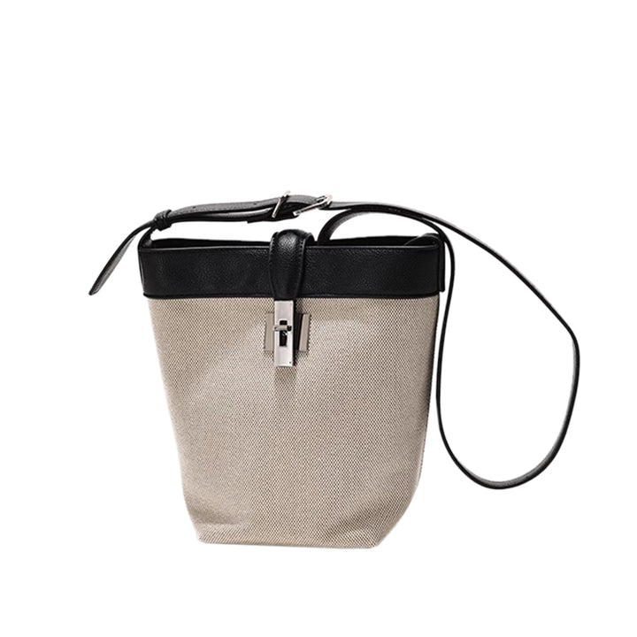 NUSTO Metal Lock Bi-Color Bucket Bag