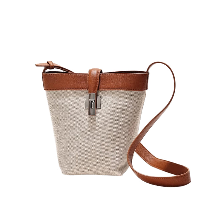 NUSTO Metal Lock Bi-Color Bucket Bag