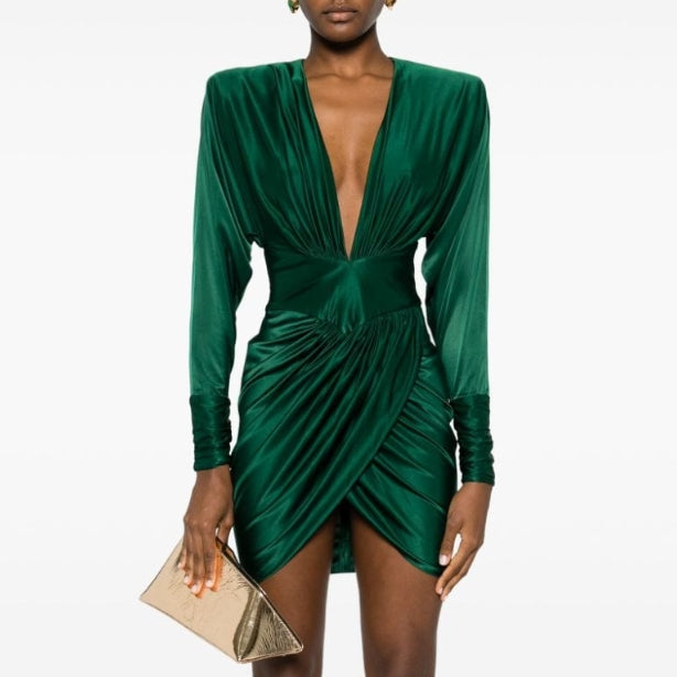 green white striped dress shirt Buy Pine Green Cotton-Linen Deep-V Neck Empire Waist Maxi Dress Online at  SeamsFriendly main image 0