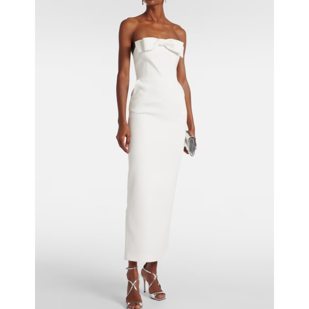 white silk tube dress Taylor Tube Mini Dress, in Ivory Luxe Satin, Size: 2XL