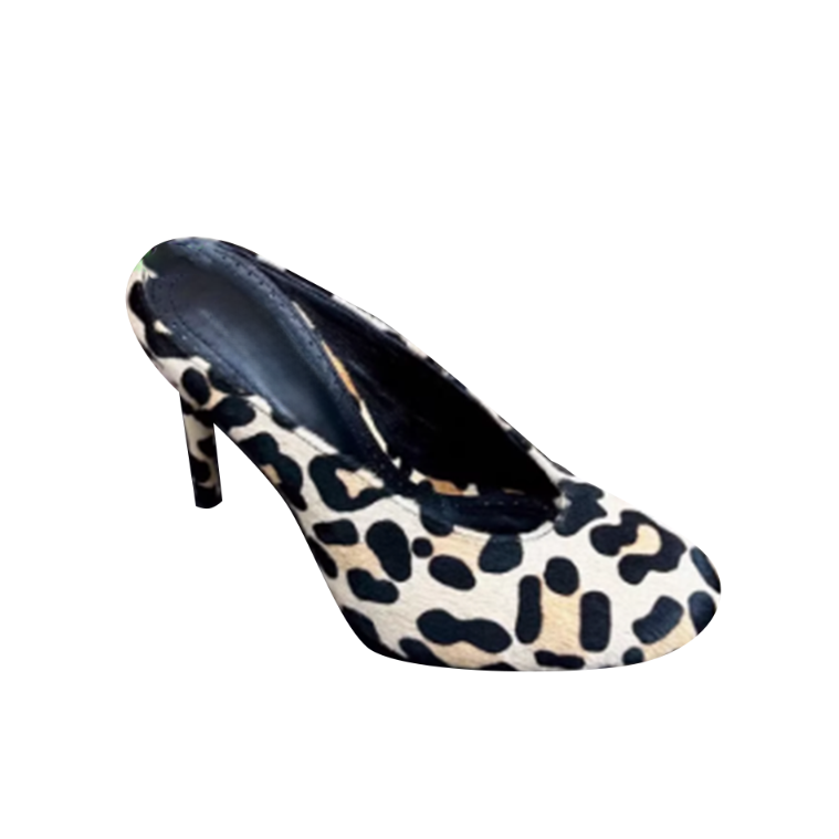 SERUV Ankle Strap High Heel Mules Sandals