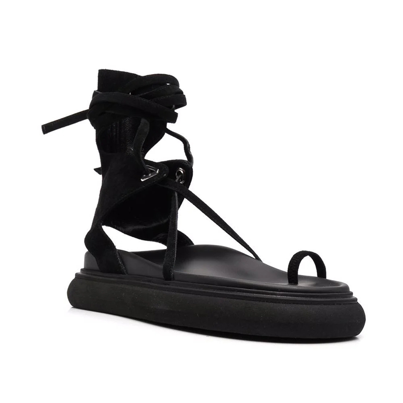 PUSSA Lace Up Gladiator Sandals