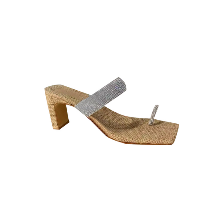 QESIO Diamante Mules Sandals
