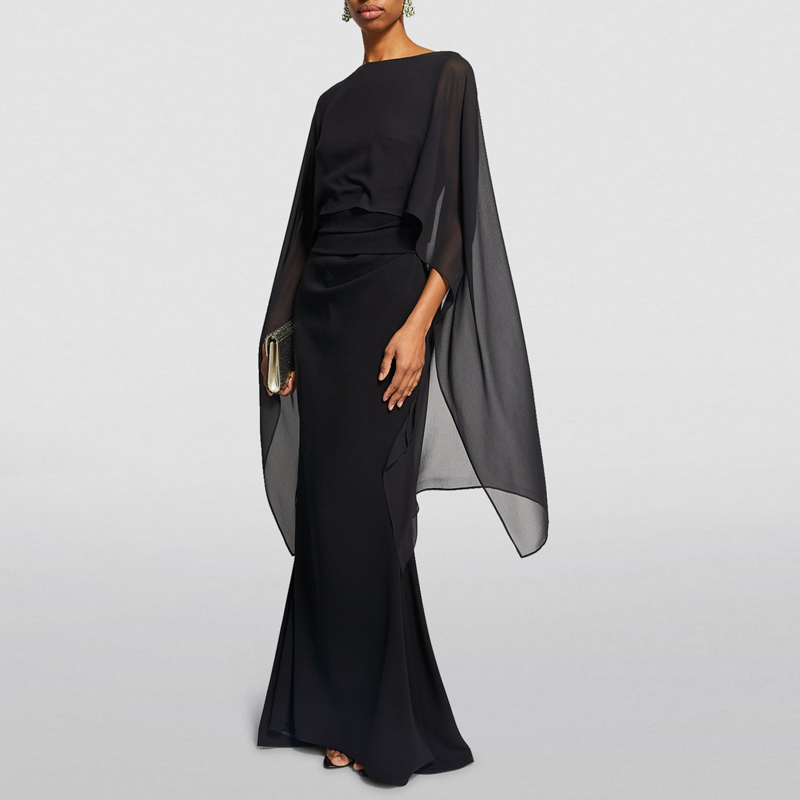 RADAI Cape Evening Dress Gown